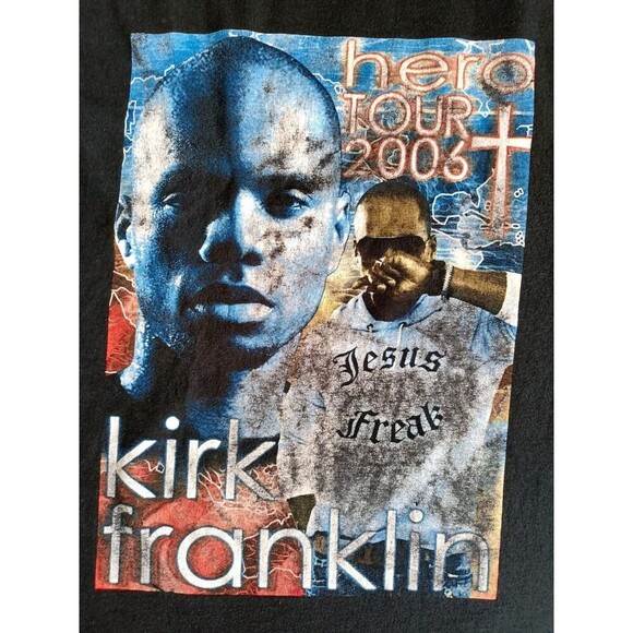 Vintage Kirk Franklin T-Shirt Men's Size Large 2006 Tour Graphic Short Sleeve - Picture 2 of 9
